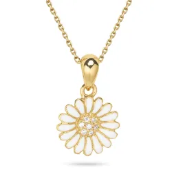 margriet zirkoon ketting met hanger in verguld sterlingzilver - Matilda