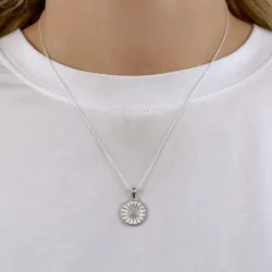 15 mm margriet ketting in zilver - Marie