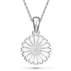 10 mm margriet ketting in zilver