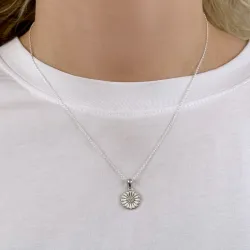10 mm margriet ketting in zilver - Marie