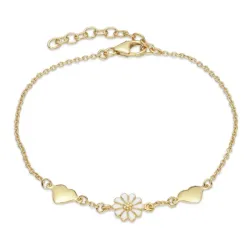hart margriet armband in verguld sterlingzilver - Maggie