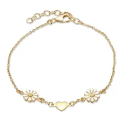 hart margriet armband in verguld sterlingzilver - Maggie