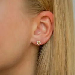 6 mm margriet oorsteker in verguld zilver - Majse