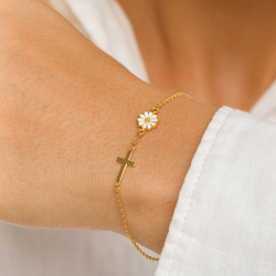 margriet armband in verguld sterlingzilver - Marie