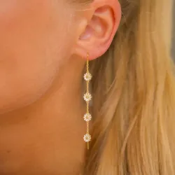 margriet ketting oorbellen in verguld zilver - Maggie