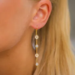 margriet ketting oorbellen in verguld zilver - Maggie