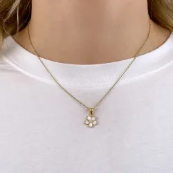 margriet hanger met ketting in verguld sterlingzilver - Majse