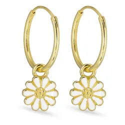 14 mm margriet creool in verguld sterlingzilver - Maggie