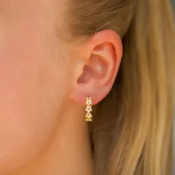 14,5 mm margriet halfcreool in verguld sterlingzilver - Majse