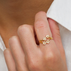 margriet ring in verguld sterlingzilver - Majse