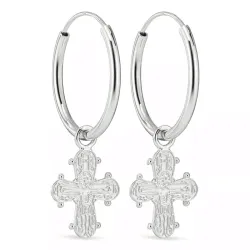 18 mm kruis creool in zilver - Amoré