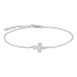 10 x 8,5 mm dagmarkruis armband in zilver