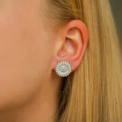 14,5 mm margriet oorsteker in zilver - Matilda