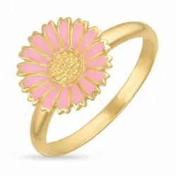 11 mm margriet roze ring in verguld sterlingzilver - Marie