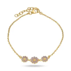 margriet paarse armband in verguld sterlingzilver - Maggie