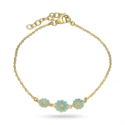 margriet blauwe armband in verguld sterlingzilver - Maggie