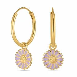 margriet paarse creool in verguld zilver - Marie