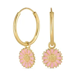 margriet pink creool in verguld zilver - Marie