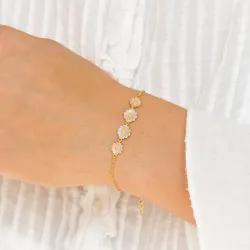 margriet paarse armband in verguld sterlingzilver - Maggie