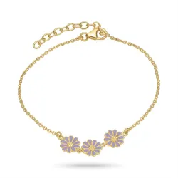 margriet paarse armband in verguld sterlingzilver - Maggie