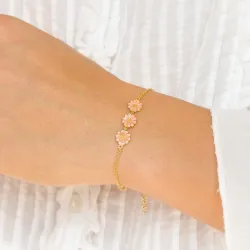 margriet roze armband in verguld sterlingzilver - Maggie