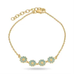 margriet blauwe armband in verguld sterlingzilver - Maggie