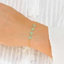 margriet blauwe armband in verguld sterlingzilver - Maggie