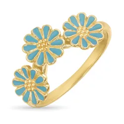 margriet blauwe ring in verguld sterlingzilver - Maggie