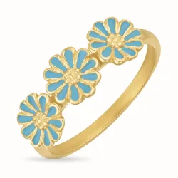 margriet blauwe ring in verguld sterlingzilver - Maggie