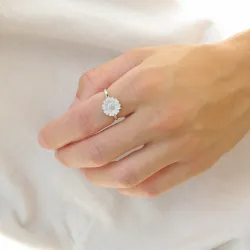 11 mm margriet ring in zilver - Magda