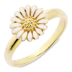 10 mm margriet ring in verguld sterlingzilver - Matilda