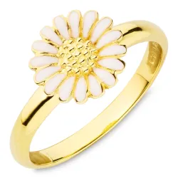 10 mm margriet ring in verguld sterlingzilver - Matilda