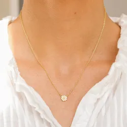 margriet ketting in verguld sterlingzilver met hanger in verguld sterlingzilver - Maggie
