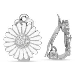 14 mm margriet oorbellen in zilver - Matilda