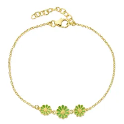 margriet lichtgroene armband in verguld sterlingzilver - Maggie