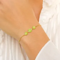 margriet lichtgroene armband in verguld sterlingzilver - Maggie