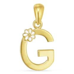 letter g hanger in verguld sterlingzilver