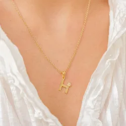 letter h hanger in verguld sterlingzilver