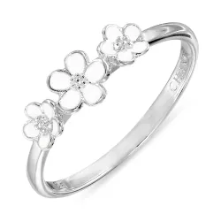 margriet witte ring in zilver - Majse