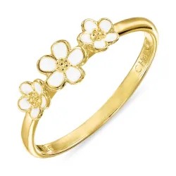 margriet witte ring in verguld sterlingzilver - Majse