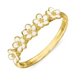 margriet witte ring in verguld sterlingzilver - Majse