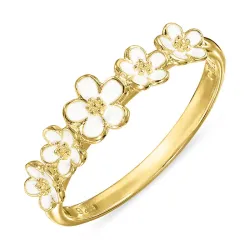 margriet witte ring in verguld sterlingzilver - Majse
