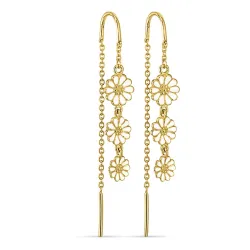 margriet ketting oorbellen in verguld zilver - Maggie