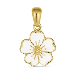 11 mm vergeet-mij-nietje hanger in verguld sterlingzilver