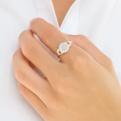 10 mm margriet ring in zilver - Marie