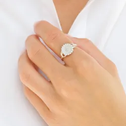 11 mm margriet ring in zilver - Marie