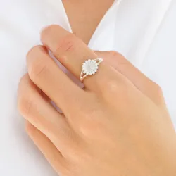 10 mm margriet ring in zilver - Marie