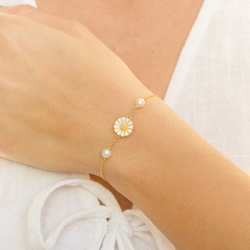 margriet parel armband in verguld sterlingzilver - Marie