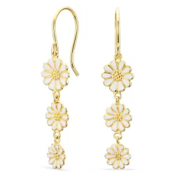 margriet oorbellen in verguld zilver