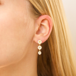 margriet oorbellen in verguld zilver - Maggie